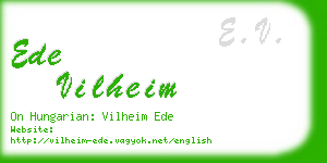 ede vilheim business card